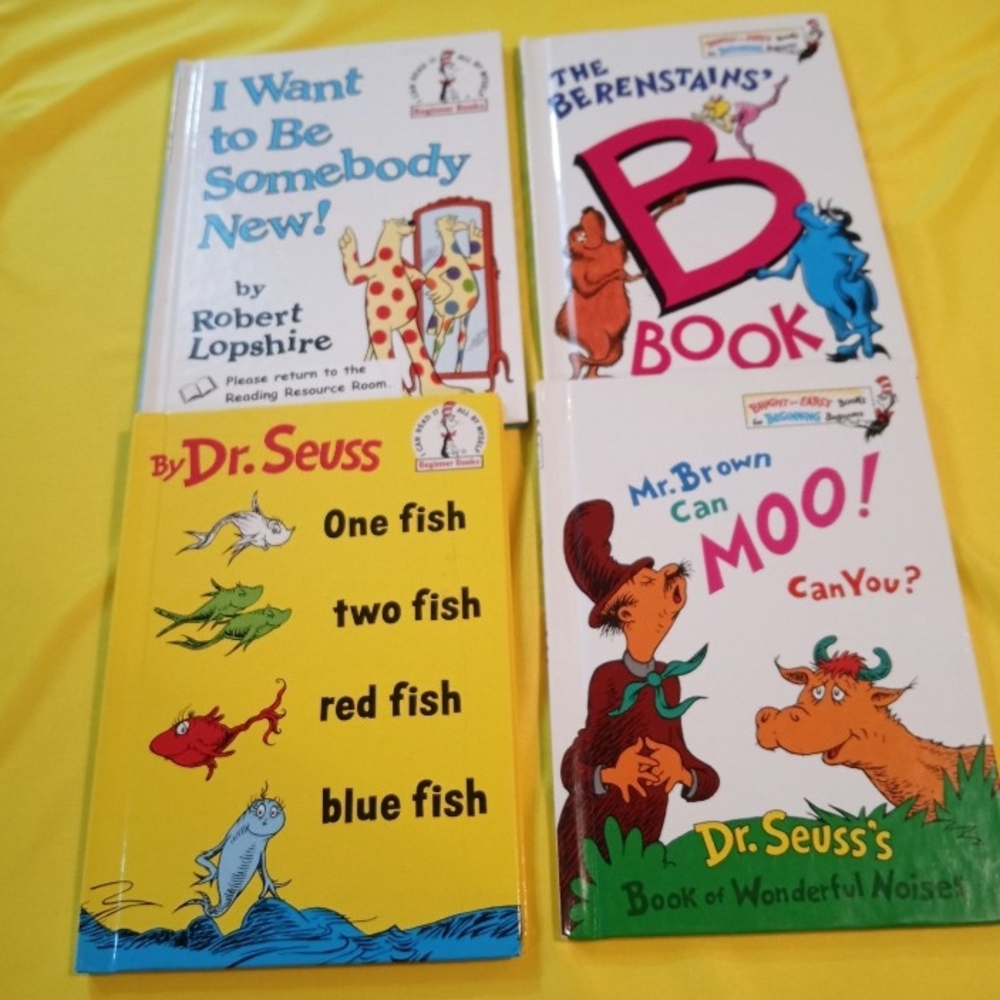 4 Dr. Seuss Children's Books Learning/Reading/ Beginner/ Books Nice Condition